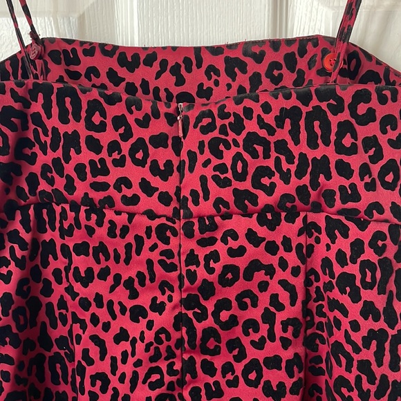 VINTAGE GUESS RED & BLACK COCKTAIL DRESS - Picture 5 of 8